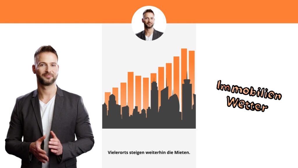 A teaser for Immowetter, a presenter who announces the real estate weather